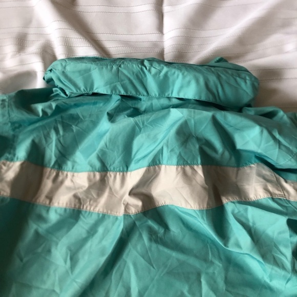 Wind River Aqua Hooded Rain Jacket - Picture 11 of 16